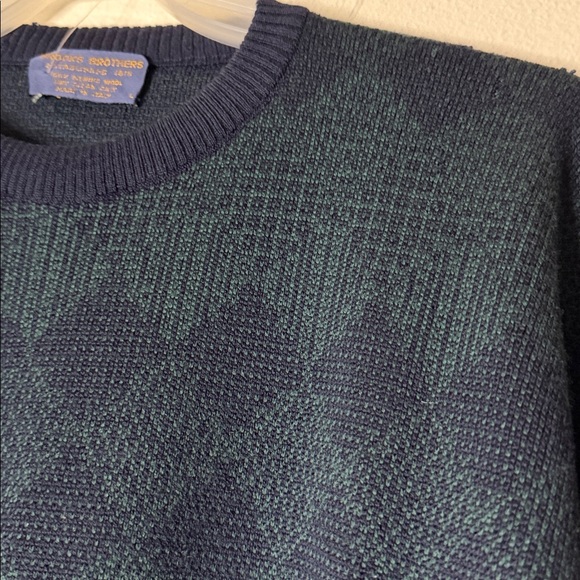 Brooks Brothers Dark Blue Crewneck 100 percent merino wool sweater - Picture 6 of 10